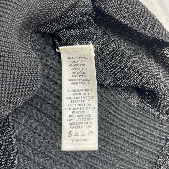 1. State Women's Black Sleeveless Mesh Turtle Neck Pullover Knit Sweater Small - Picture 9 of 12